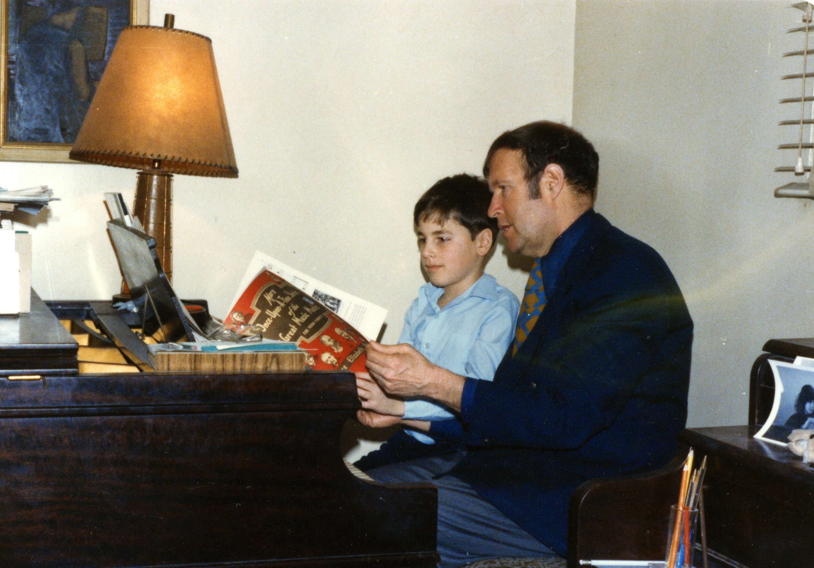 Young Dan at piano lesson